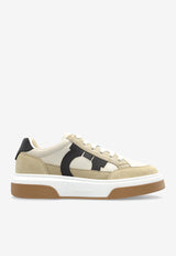 سنيكرز كاسينا من الجلد بياقة منخفضة