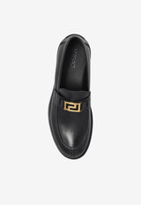Greca Border Leather Loafers