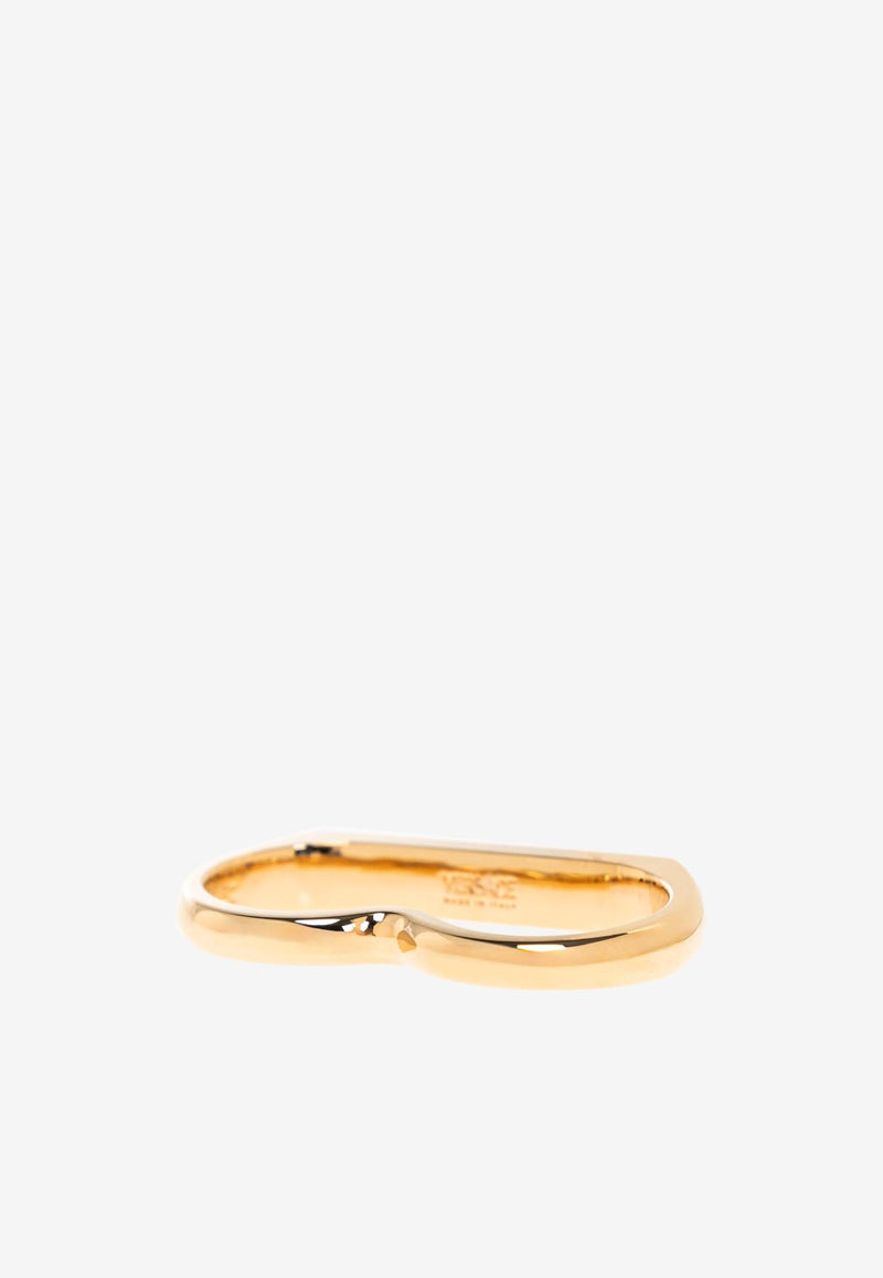 Versace Two-Finger Logo Ring 1019662 1A00638-3J000