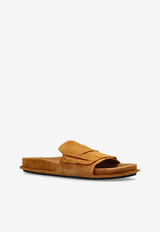 Mocassin Suede Flat Sandals