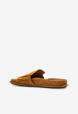 Mocassin Suede Flat Sandals