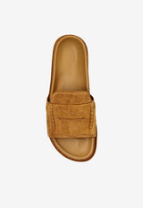 Mocassin Suede Flat Sandals