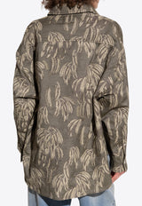 Banana Jacquard Button-Up Shirt