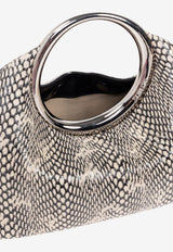 Small Calino Snake-Embossed Leather Handbag