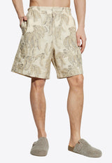 Jacquemus Aloe Banana Jacquard Shorts Beige 255PA138 1748-1IE