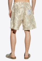 Jacquemus Aloe Banana Jacquard Shorts Beige 255PA138 1748-1IE