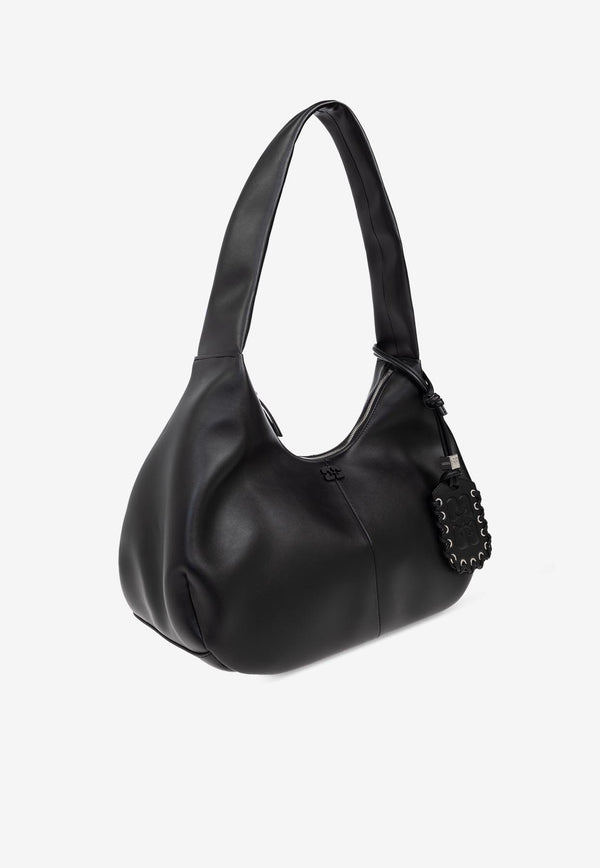 Ganni Medium Leather Hobo Bag A6837 5894-099