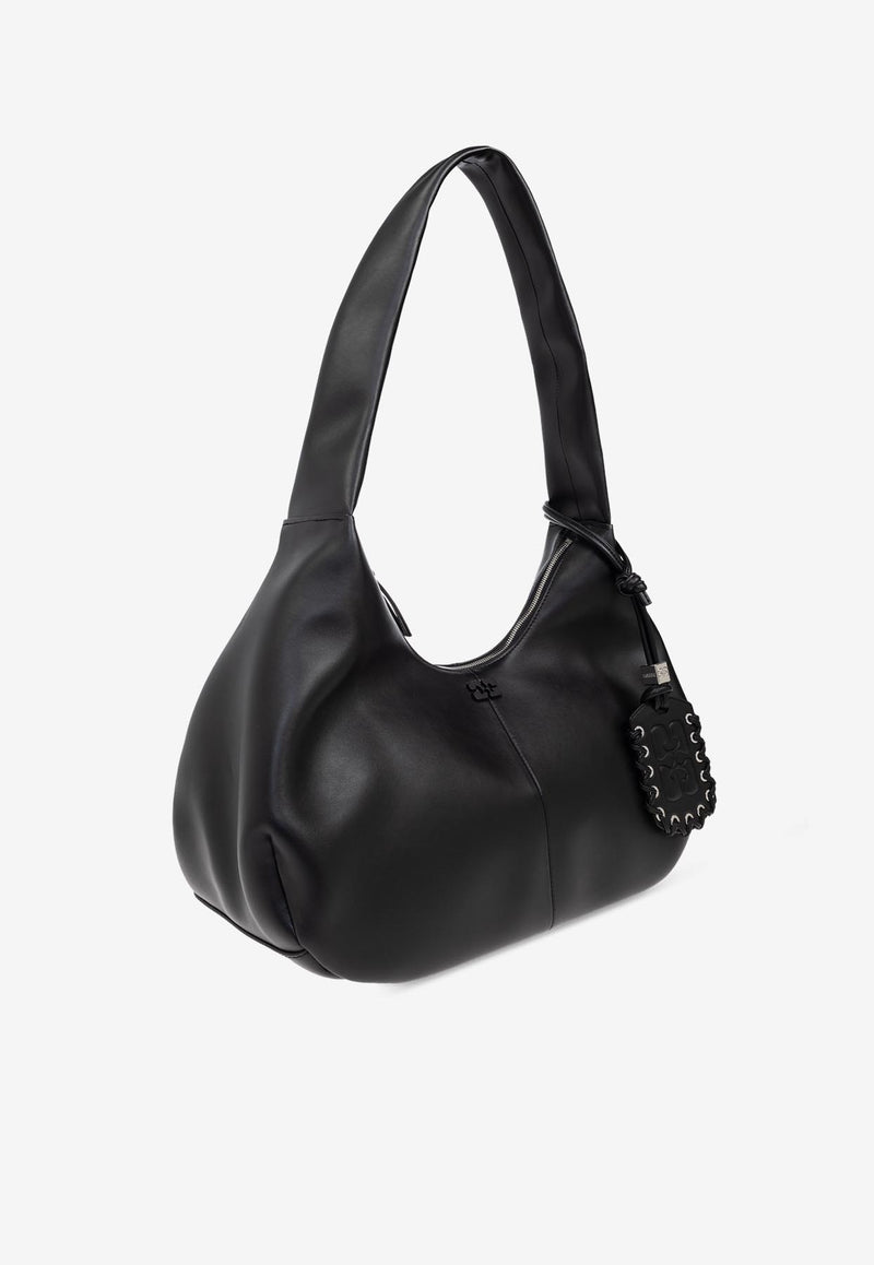 Ganni Medium Leather Hobo Bag A6837 5894-099
