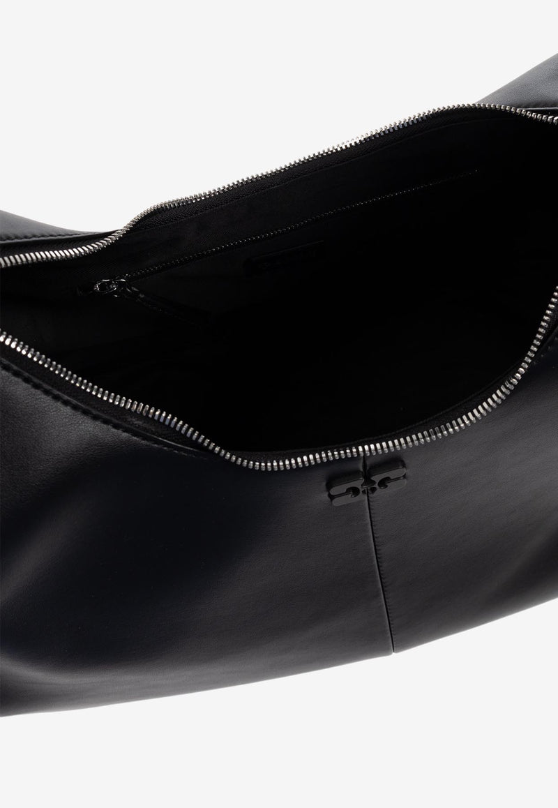 Ganni Medium Leather Hobo Bag A6837 5894-099