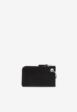 Zip Charm Leather Wallet