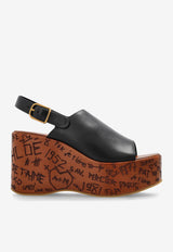 صندل ماكسيم 130 من الجلد بكعب عريض