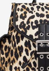 Small Leopard Print Bucky Backpack