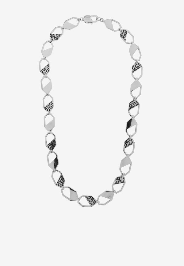 Fendi Hexagon Chain-Link Necklace 7AJ937 B09-F0VD1