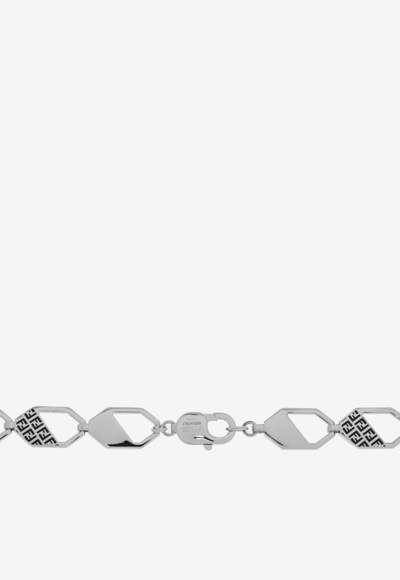 Fendi Hexagon Chain-Link Necklace 7AJ937 B09-F0VD1