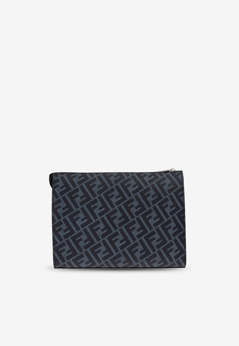 Fendi Diagonal FF Monogram Flat Pouch Bag 7VA491 ASIC-F1O97