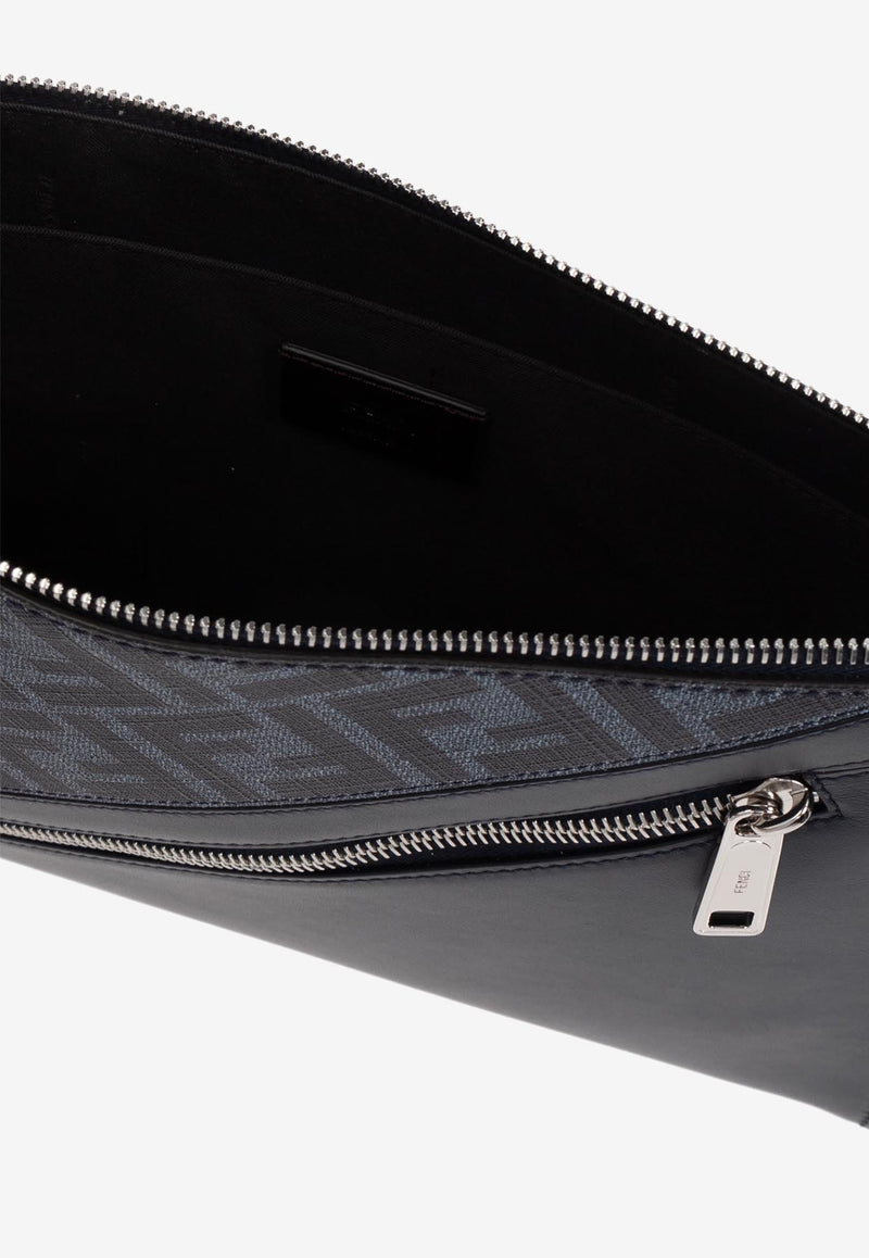 Fendi Diagonal FF Monogram Flat Pouch Bag 7VA491 ASIC-F1O97