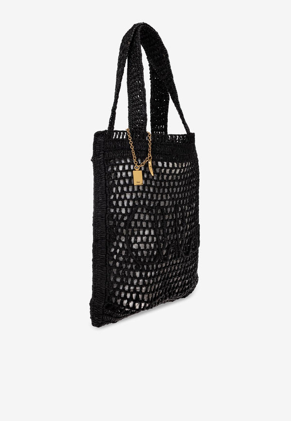 Chloè Summer Banana Woven-Raffia Tote Bag CH25US901 P08-001