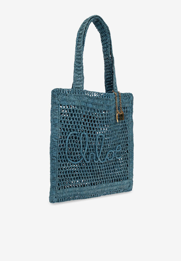 Chloè Summer Banana Woven-Raffia Tote Bag CH25US901 P08-41I