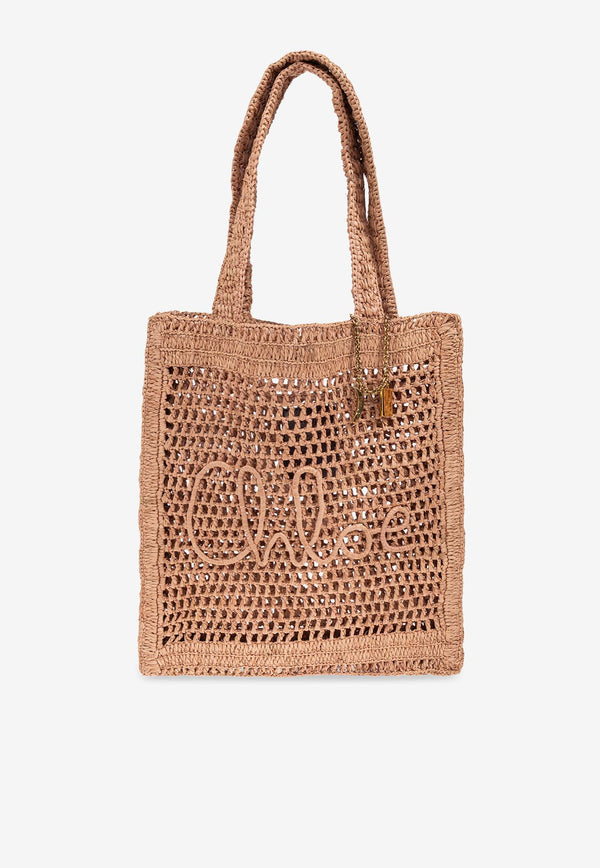 Chloè Summer Banana Woven-Raffia Tote Bag CH25US901 P08-24M