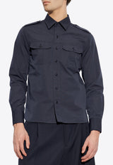 Tom Ford Shirt with Pockets Navy Blue HME005 FMC207S25-HB825