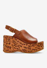 Maxime 80 Leather Wedge Sandals