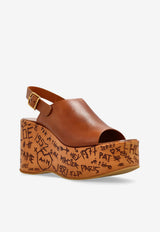 Maxime 80 Leather Wedge Sandals
