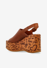 Maxime 80 Leather Wedge Sandals