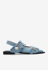 GANNI Shoes with buckles Blue S2939 4926-928