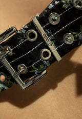 Floral Print Belted Sleeveless Top