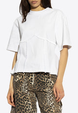 Logo Embroidered Cut-Out T-shirt