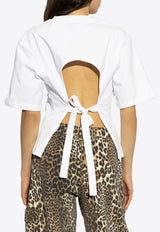 Logo Embroidered Cut-Out T-shirt