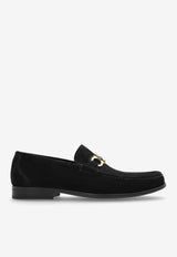 Grandioso Double-Gancini Suede Loafers