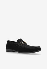 Grandioso Double-Gancini Suede Loafers