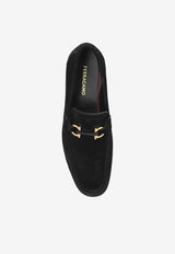Grandioso Double-Gancini Suede Loafers