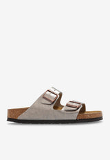 Birkenstock Arizona Leather Buckled-Straps Slides  Taupe 1029439 0-GRACEFUL TAUPE