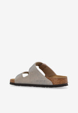 Birkenstock Arizona Leather Buckled-Straps Slides  Taupe 1029439 0-GRACEFUL TAUPE