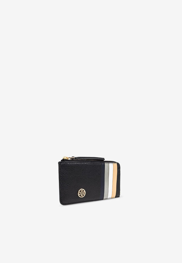 Tory Burch Robinson Pebbled Leather Zip Cardholder 165006 0-001
