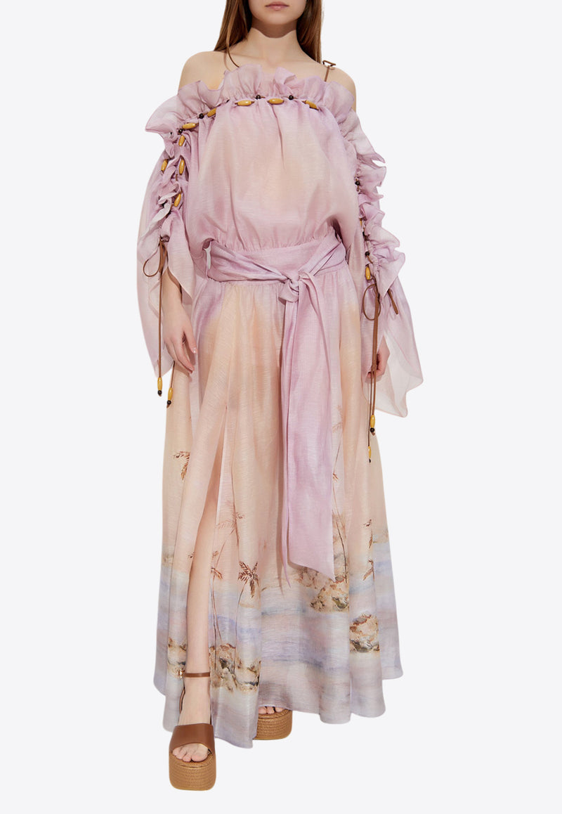 Zimmermann Dawning Ruffled Maxi Dress 2924DS252 0-LILSEA