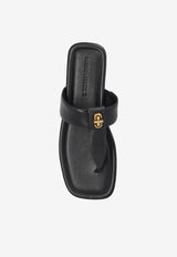 صندل فلات دوال من الجلد بحزام متعامد