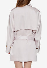 Zimmermann Double-Breasted Trench Coat  Lilac 3066JS252 0-LIL
