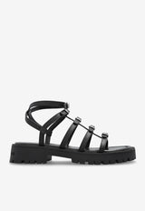 Kiki Leather Cage Sandals