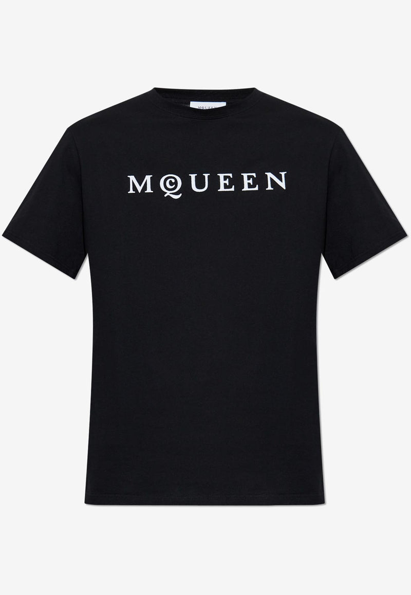 Alexander Mcqueen Logo Print Crewneck T-shirt 828420 QTADD-0520