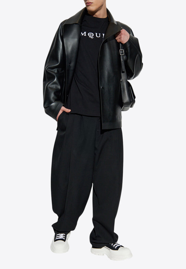 Alexander Mcqueen Logo Print Crewneck T-shirt 828420 QTADD-0520