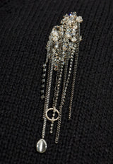 كنزة محبوكة بلا أكمام بتأثير مُمزق