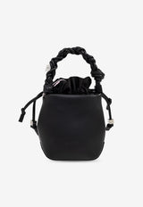 GANNI Mini Bou Lace-Up Bucket Bag Black A6619 5894-099