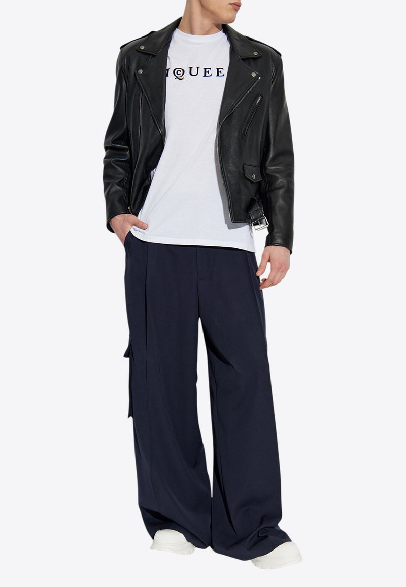 Alexander Mcqueen Logo Print Crewneck T-shirt 828420 QTADD-0909