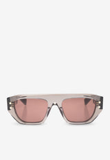 Balmain B-Army II Rectangular Sunglasses Brown BPS-176C-54 0-0