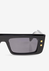 Balmain B-Army III Rectangular Sunglasses Gray BPS-175A-54 0-0