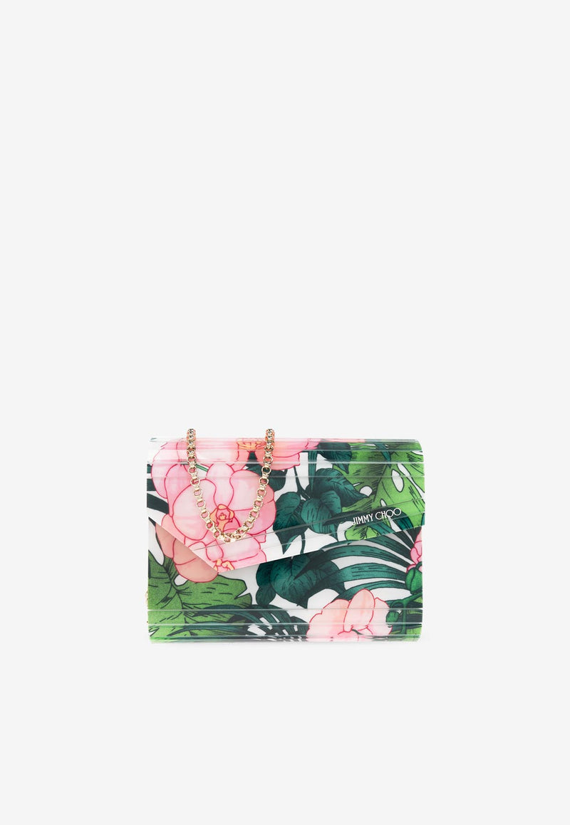 Jimmy Choo Candy Tropical Orchid Acrylic Clutch Bag CANDY BGK-TROPICAL ORCHID