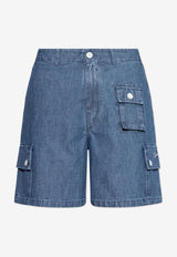 شورت كارغو من الدنيم